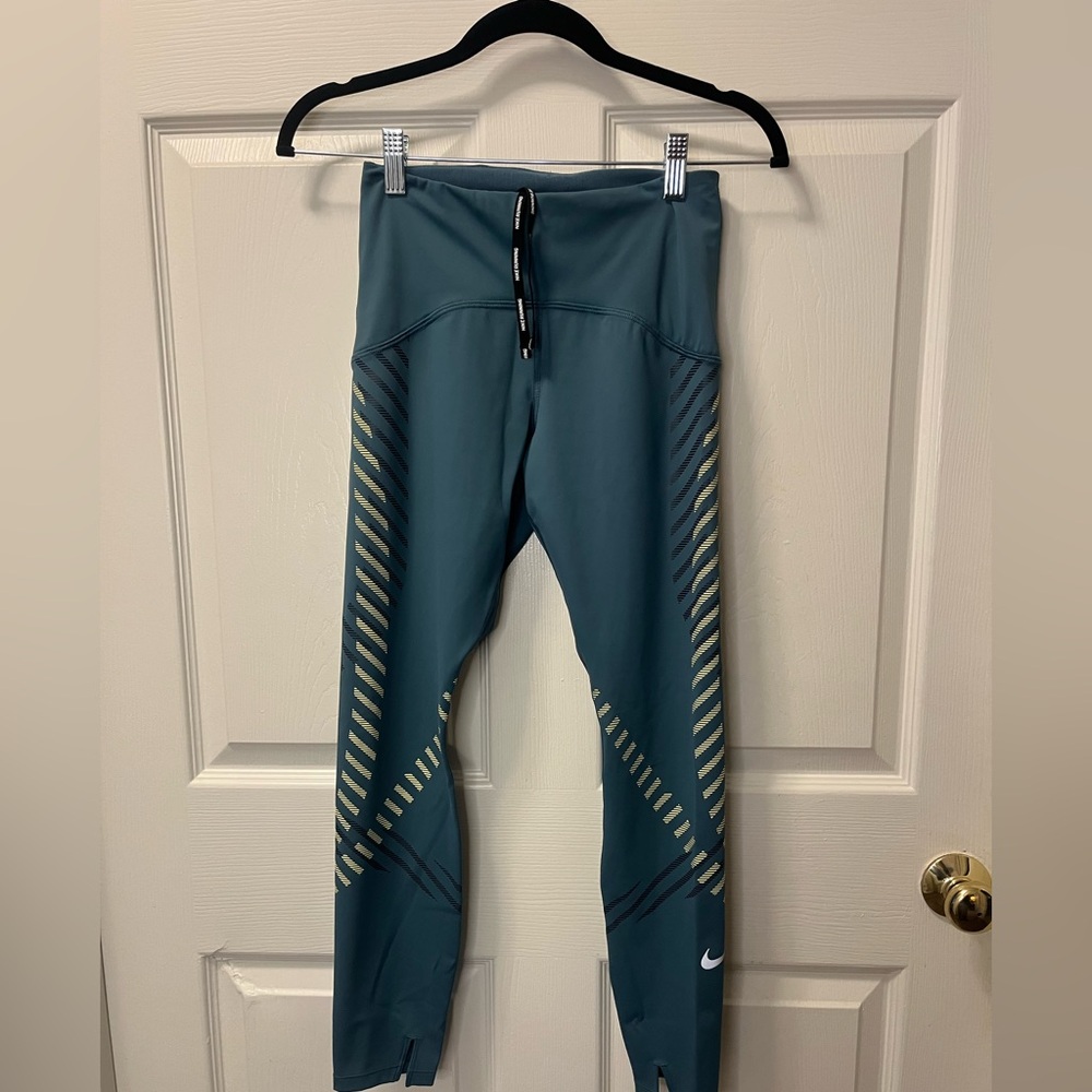 Nike‎ Women’s Teal High Waisted Running Leggings Sz Sm